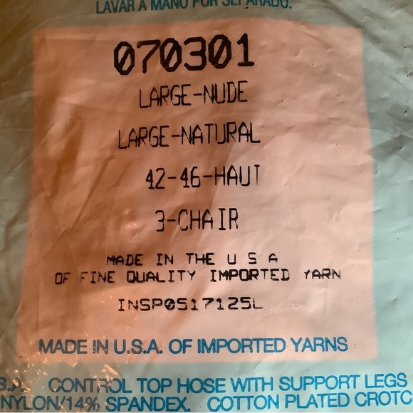 Silkies moderate control top sheer pantyhose, nude, size: L - Picture 5 of 9